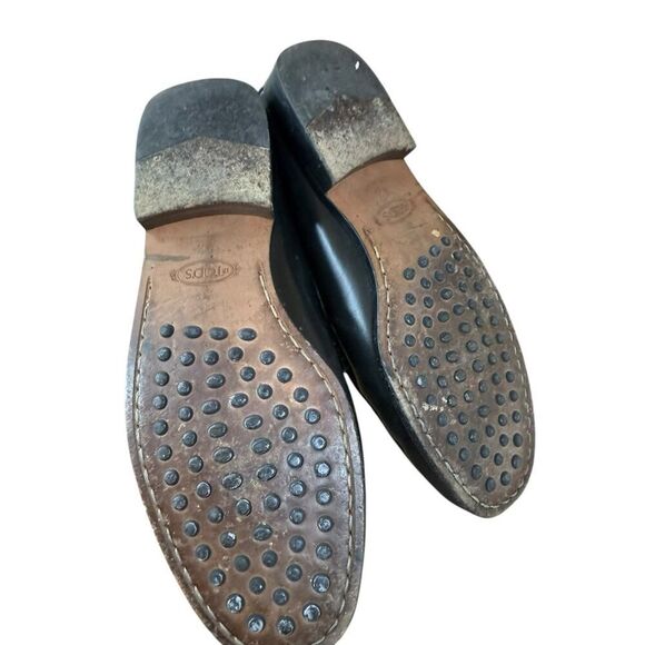 Tod’s Black Leather Bit Loafers Size 6.5 | Classic Italian Slip-On Shoes - Picture 11 of 13